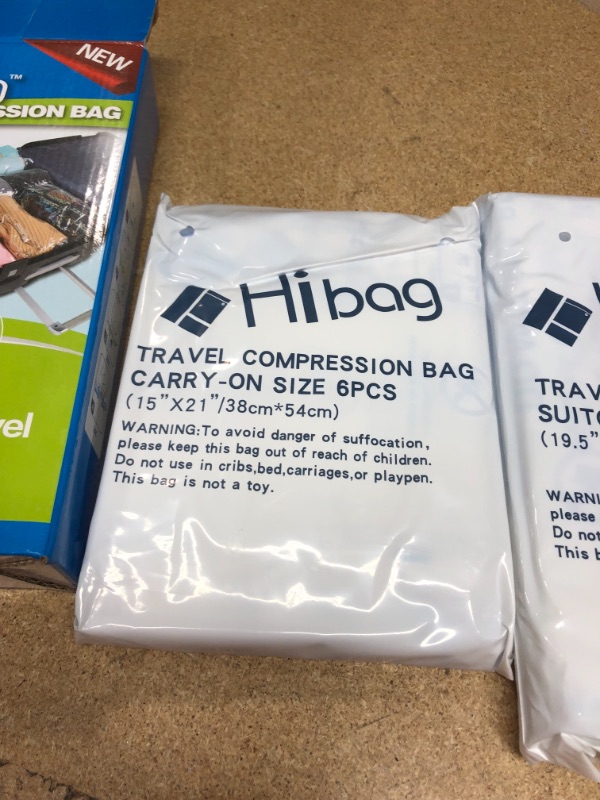 Photo 1 of 12 Compression Bags for Travel Packing, Travel Space Saver Bags for Clothes, Roll-Up Bags no Pump Needed (12-Travel)