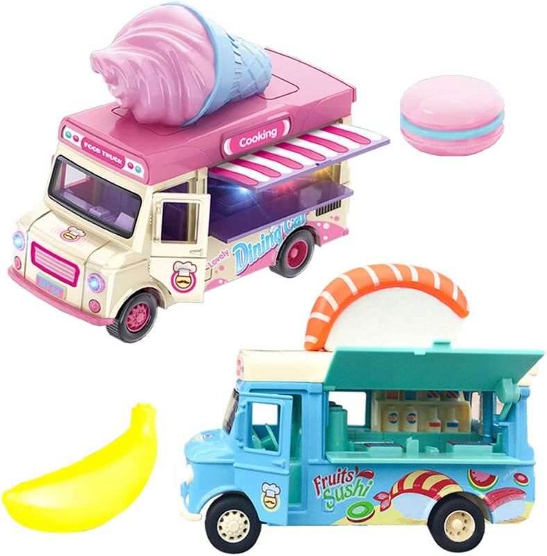 Photo 1 of AI-Fun 2 Pack Magnetic Induction Light and Music Alloy Pull Back Car