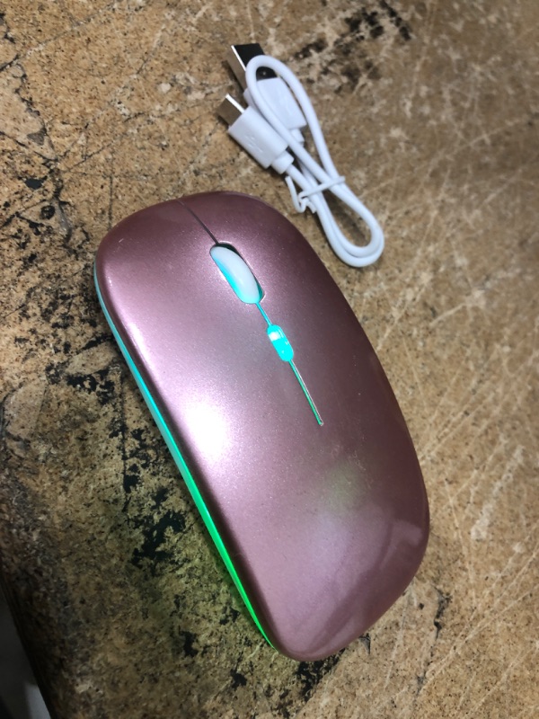 Photo 1 of Led wireless mouse pink  2.4g 