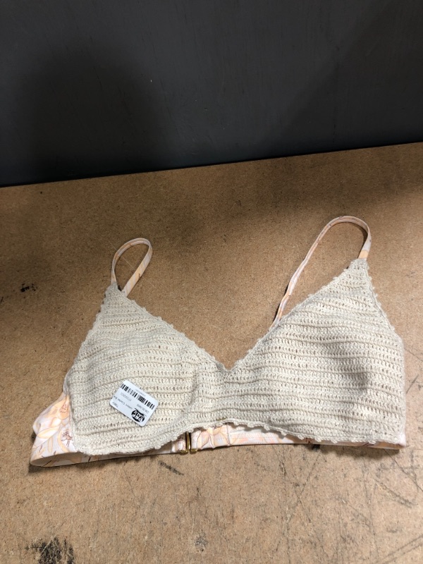 Photo 2 of Juniors' Crochet Bralette Bikini Top - Xhilaration™ Cream Size Large