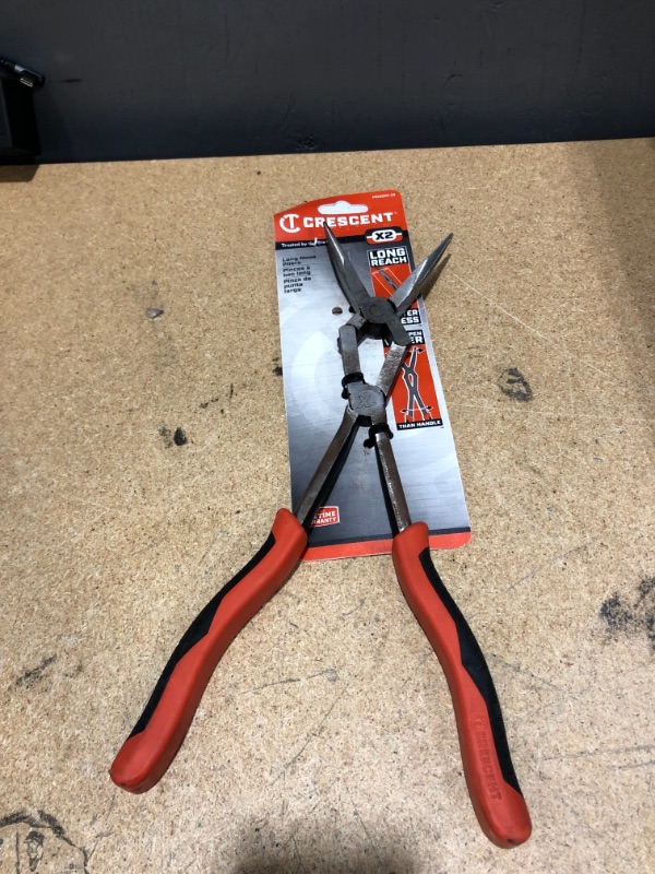 Photo 2 of Crescent 13 in. x 2 Long Nose Pliers with Dual Material Handle