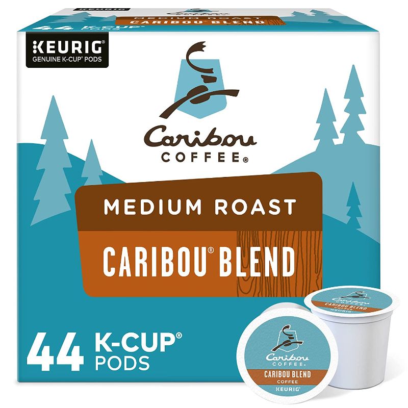 Photo 1 of *EXP: 7/21/2022* Caribou Coffee Caribou Blend, Single-Serve Keurig K-Cup Pod, Medium Roast Coffee, 44 Count
