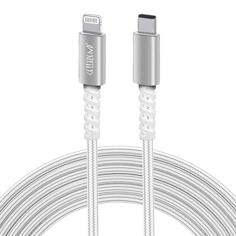 Photo 1 of CELLTREND USB Lightning Fast Charging Nylon Cable USB c to Lightning Cable MFi 6FT PD Lightning Charging Cable Compatible with iPhone12/12Pro/12Pro MAX/11/11Pro/11Pro MAX/XS/XS MAX/XR/X/8/8Plus
