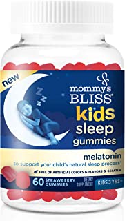 Photo 1 of *EXP: 07/2023* Mommy's Bliss Kids Sleep Melatonin Gummies: Free of Artificial Colors, Flavors, or Gelatin, Strawberry Flavor, Age 3+, 60 Gummies
