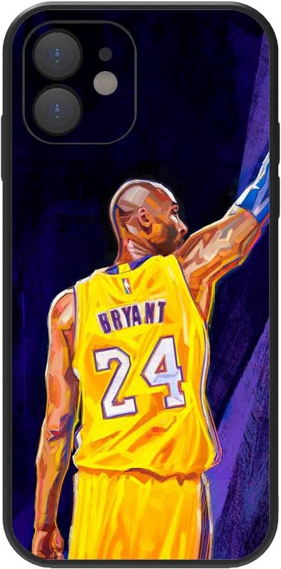 Photo 1 of iPhone 12 Mini Case for Basketball Fans, Soft Silicone Protective Thin Case Compatible with iPhone 12 Mini (Kobe)
