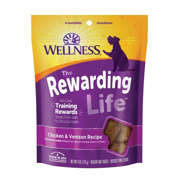 Photo 1 of 2 PACK Wellness Natural Grain Free Wellbites Soft Chicken and Venison Recipe Dog Treats 6-oz
