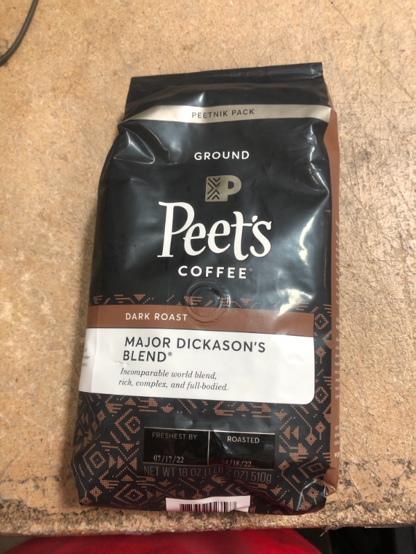 Photo 2 of *EXP: 4/18/2022* Peet's Major Dickason Dark Roast Ground Coffee - 18oz

