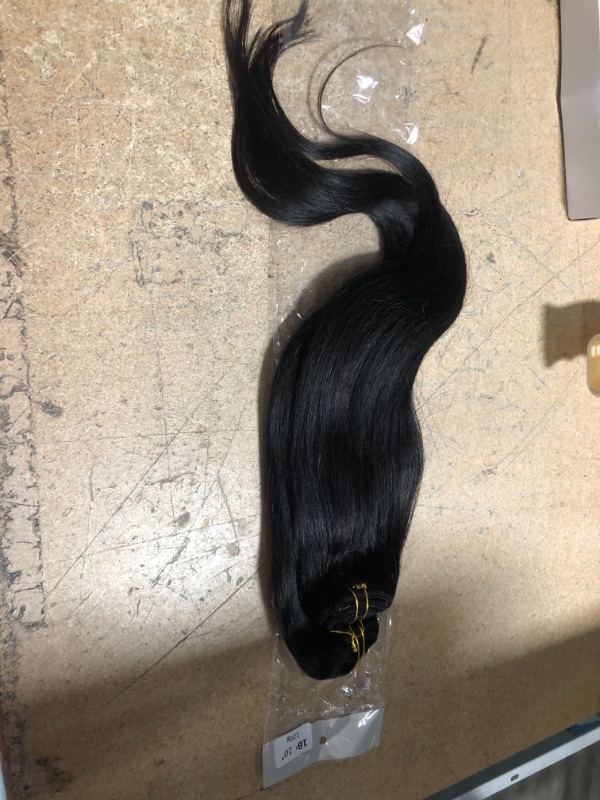 Photo 2 of Dark Brown Hair Clip In Ponytail, Fake Ponytails Black Hair Extensions 20"