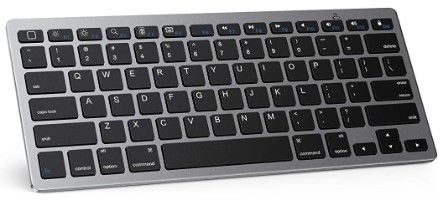 Photo 1 of OMOTON Ultra-Slim Bluetooth Keyboard Compatible with iPad 10.2(9th/ 8th/ 7th Generation)/ 9.7, iPad Air 4th Generation Grey 