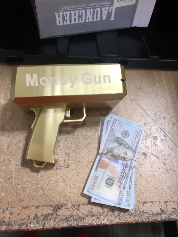 Photo 2 of  Golden Money Guns Shooter With Play Money 
