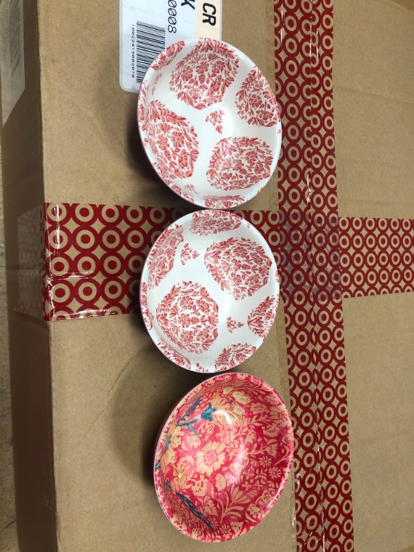 Photo 2 of 4.5oz 3pk Bamboo and Melamine Mixed Pattern Mini Bowls - Threshold™
