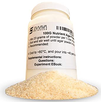 Photo 1 of Nutrient Agar Powder 100 Grams - Evviva Sciences - Makes Over 150 to 200 Agar Petri Dishes - Easy to Use - Great Science Fair Projects PREVIOUSLY OPENED