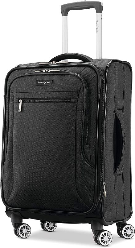 Photo 1 of *Broken Handle- See Last Photo* Samsonite Ascella X Softside Expandable Luggage with Spinner Wheels, Black, Carry-On 20-Inch
