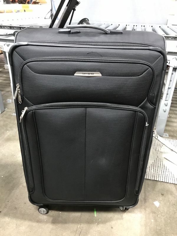 Photo 2 of *Broken Handle- See Last Photo* Samsonite Ascella X Softside Expandable Luggage with Spinner Wheels, Black, Carry-On 20-Inch
