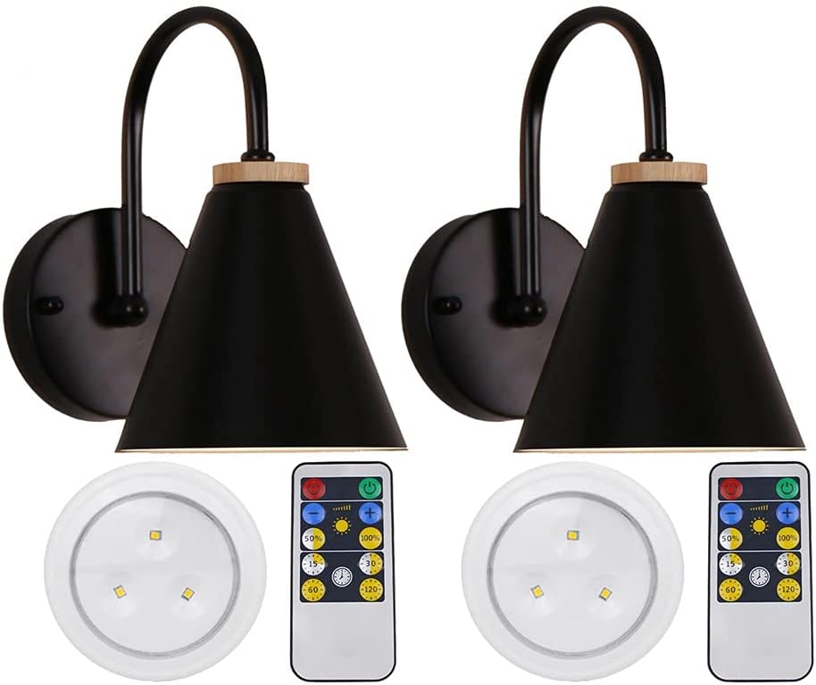 Photo 1 of Modern Style Battery Operated Wall Sconces Set of 2