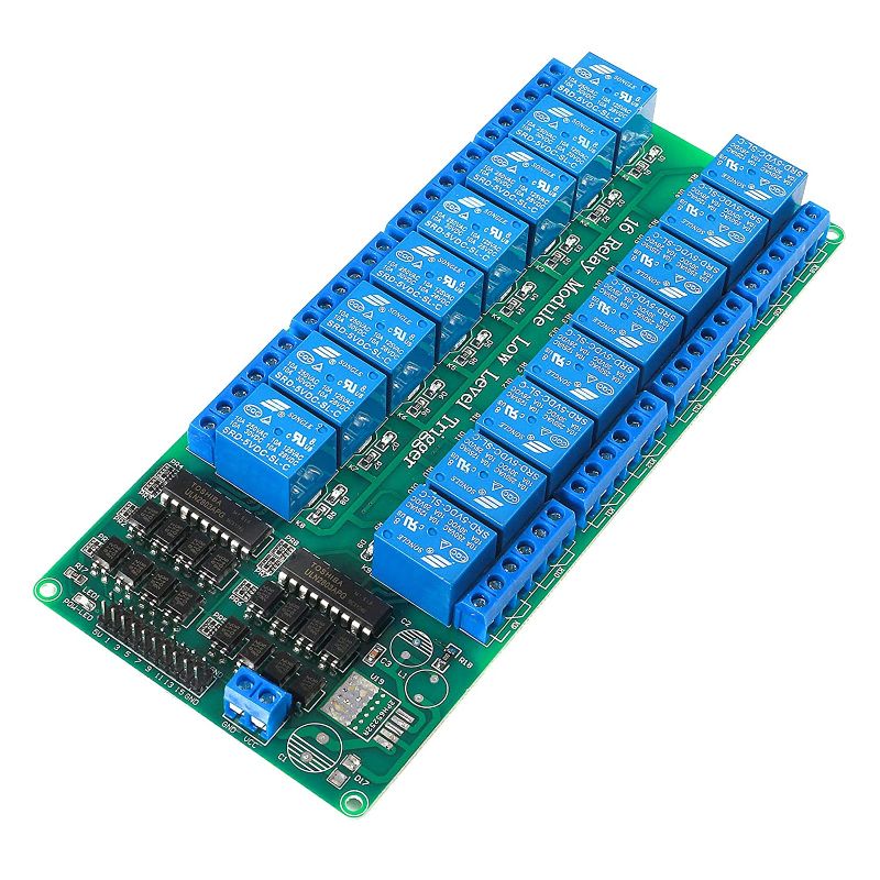 Photo 1 of ALAMSCN 16 Channel DC 5V Relay Module with Optocoupler Low Level Trigger Expansion Board for Smart Control Switch