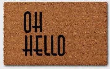 Photo 1 of 1'6"x2'6" Oh Hello Doormat Natural - Threshold™

