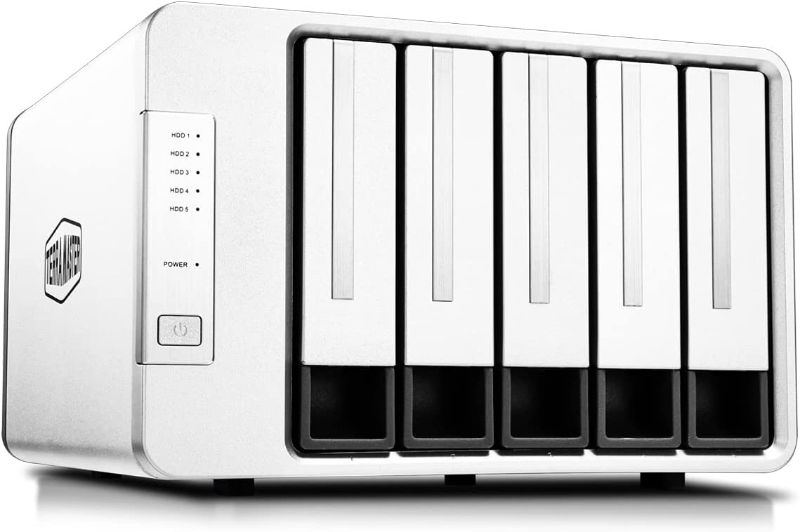 Photo 1 of TERRAMASTER D5-300 USB3.1 (Gen1) Type C 5-Bay External Hard Drive Enclosure Support RAID 0, RAID 1, RAID 5, RAID 10, Clone, JBOD, Single Disk Hard Disk RAID Storage (Diskless)
