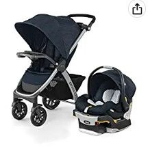 Photo 1 of Chicco Bravo 3-in-1 Trio Travel System, Bravo Quick-Fold Stroller with Top-Rated KeyFit 30 Infant Car Seat and Base, Car Seat and Stroller Combo | Brooklyn/Navy
