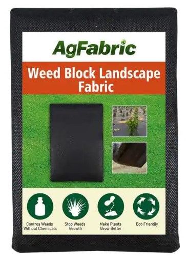 Photo 1 of Agfabric
3 ft. x 25 ft. Landscape Fabric Weed Barrier, Heavy Non-Woven Ground Cover for Gardening Mat and Raised Bed