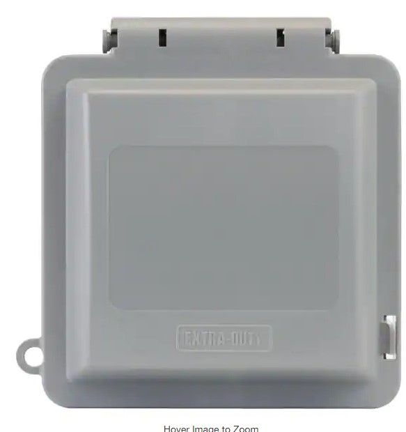 Photo 1 of Commercial Electric
Gray 2-Gang Extra Duty Non-Metallic While-In-Use Weatherproof Horizontal/Vertical Receptacle Cover