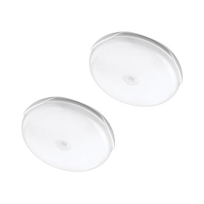 Photo 1 of Mr. Beams 3002671 White Battery Powered LED Puck Light - Pack of 2
