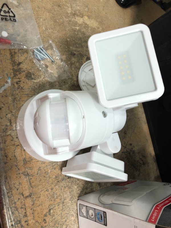 Photo 7 of 180° White Motion Activated Outdoor Integrated LED Flood Light Twin Head