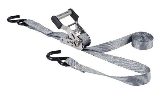 Photo 1 of 1 in. x 12 ft. Stainless Steel Ratchet Tie Down (2-Pack)
