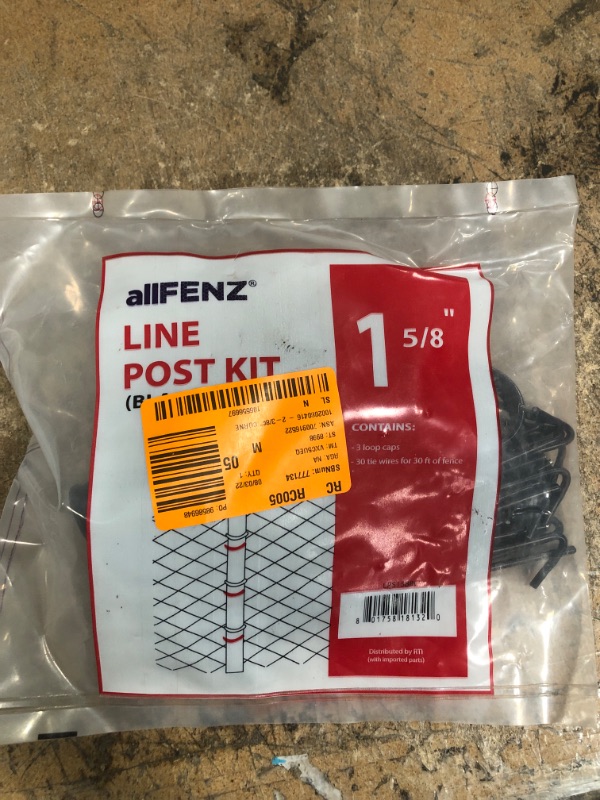 Photo 1 of 1-5/8 in. Metal Black Line Post Fittings Kit
