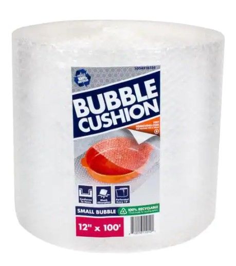 Photo 1 of 3/16 in. x 12 in. x 100 ft. Clear Perforated Bubble Cushion Wrap
