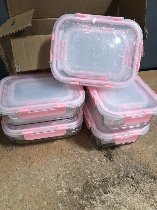 Photo 2 of [10 Pack] Glass Meal Prep Containers, Food Storage Containers with Lids Airtight, Glass Lunch Boxes, Microwave, Oven, Freezer and Dishwasher Safe
