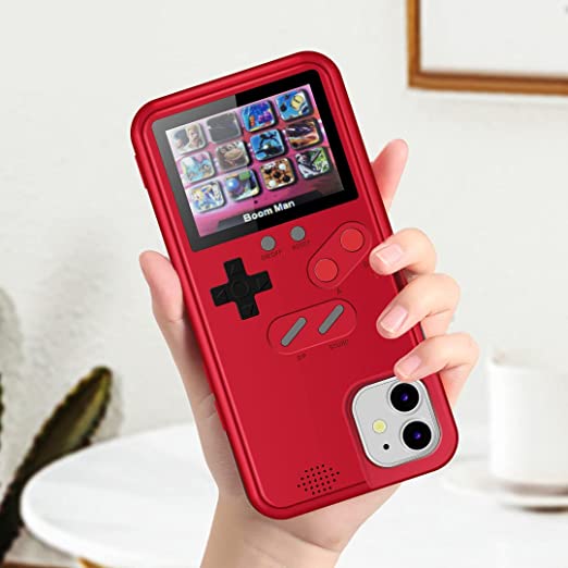 Photo 1 of Gameboy Phone Case for iPhone 11,Retro Game Phone Case 36 Classic Games,Handheld Game Console Case(Red, for iPhone 11)
