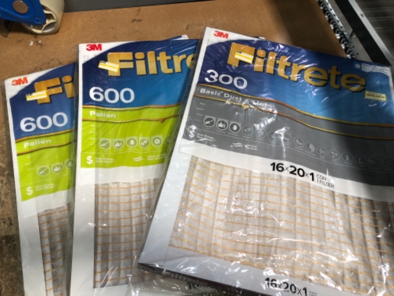 Photo 3 of 2 Filtrete Pollen Air Filter 600 MPR
1 Filtrete Basic Dust and Lint Air Filter 300 MPR


