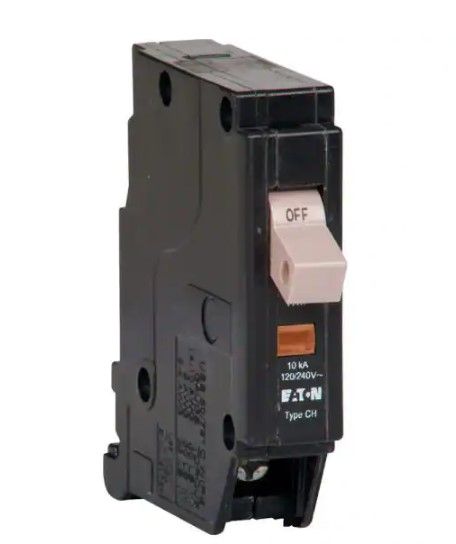 Photo 1 of 7 pack - Eaton
CH 15 Amp 1-Pole Circuit Breaker with Trip Flag