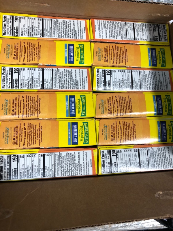 Photo 3 of ***EXP 08/14/2022*** Nature Valley Chewy Protein Bar, Blueberry Nut, 5 ct (Pack of 12)