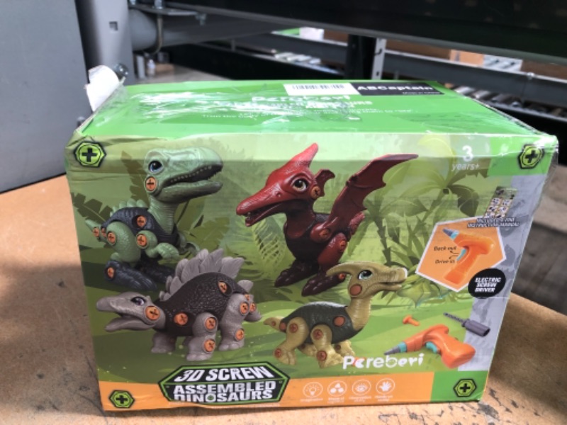 Photo 3 of ABCaptain Take Apart Dinosaur Toys with Electric Drill Set for Kids 3 4 5 6 7 8 Years Old, STEM Learning Building Construction Game Play Kit Gift for Boys Girls Ages 3-8