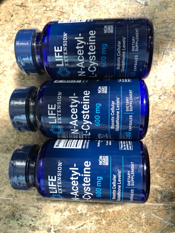 Photo 2 of ***EXP: 10/22*** 3 Pack of Life Extension - N-Acetyl Cysteine 600 Mg. - 60 Capsules