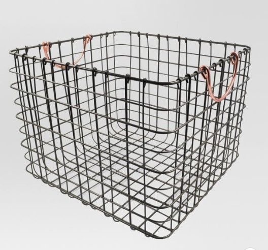 Photo 1 of 2 Pack of Large Wire Milk Crate with Handles Copper - Threshold™

