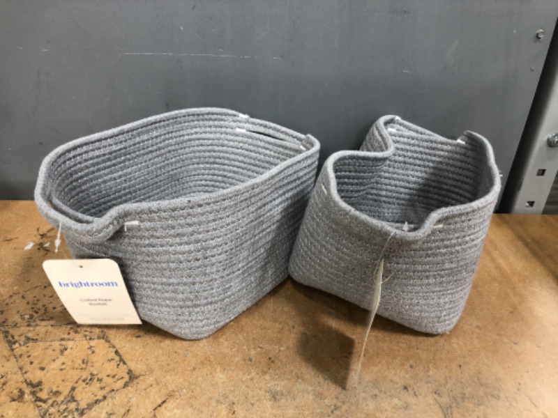 Photo 2 of ***2 Pack*** Bath Basket Crate Gray - Threshold™
