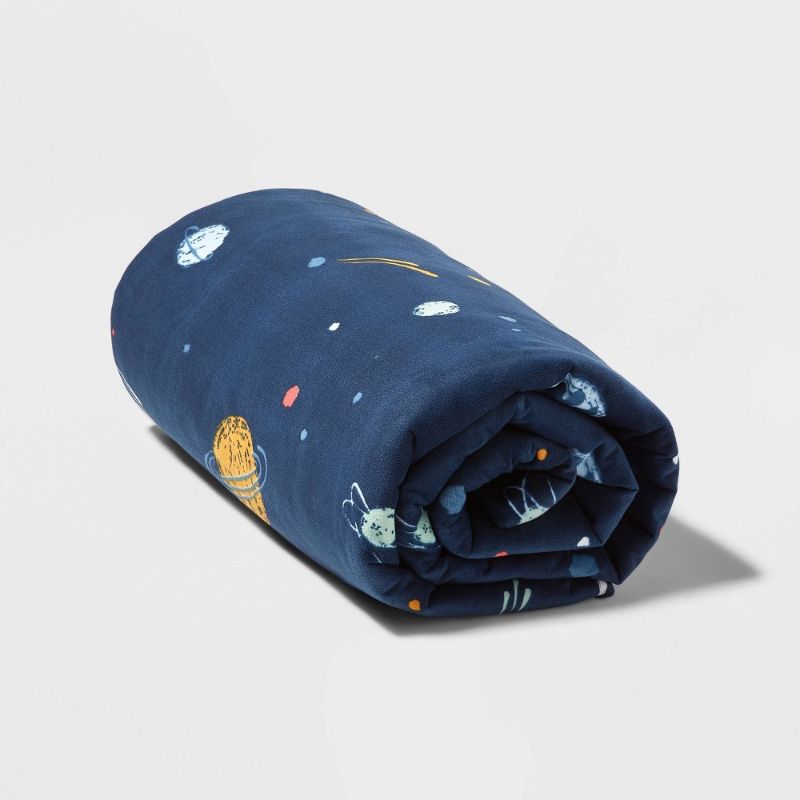 Photo 1 of 60"x40" 6lbs Waterproof Removable Cover Weighted Blanket Navy - Pillowfort™
