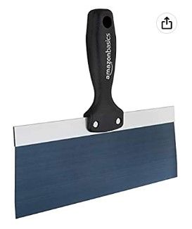 Photo 2 of Amazon Basics 8" Soft Grip, Stainless Steel Tape Knife with Hammer End and Amazon Basics 10" Blue Steel Tape Knife, with Solid Handle and Soft Grip, 2