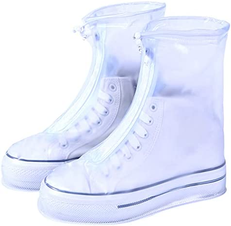 Photo 1 of COCOMUSE Waterproof Shoe Cover, Large Opening, Easy to wear Non-Slip PVC rain Boot Cover for Repeated use, 2 Pack 