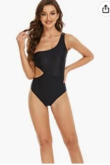 Photo 1 of FASHION ONE-SHOULDER ONE-PIECE SWIMSUIT, s
***Stock photo only for reference, see next*** 
