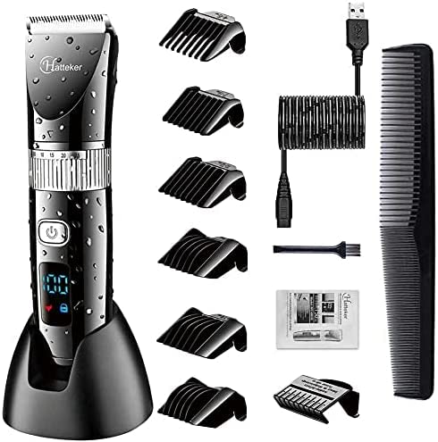 Photo 1 of Hatteker Cordless Hair Trimmer Pro Hair Clippers Beard Trimmer for Men Haircut Kit Cordless USB Rechargeable Waterproof
 