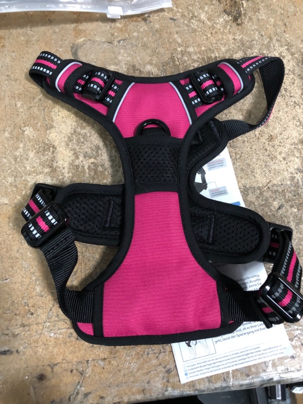 Photo 3 of Eagloo Dog Harness No Pull, Walking Pet Harness with 2 Metal Rings and Handle Adjustable Reflective Breathable Oxford Soft Vest Easy Control Front Clip for Medium Dogs