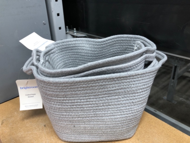 Photo 3 of **4 Pack*** Bath Basket Crate Gray - Threshold™
