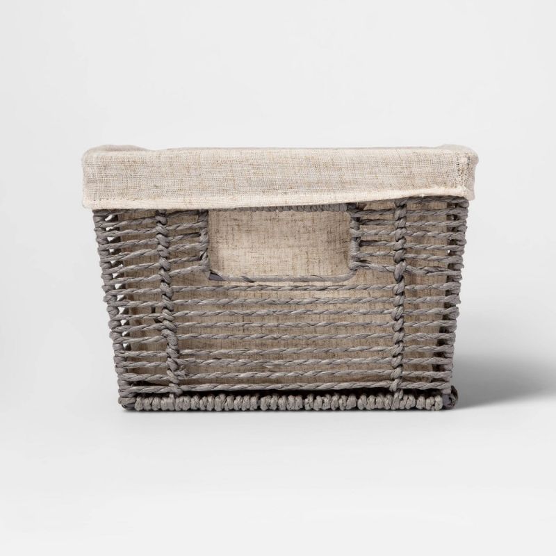 Photo 1 of ***2 Pack*** Size: (16" X 9" X 6"), (17" X 12" X 8") Woven Twisted Paper Rope Tapered Basket Gray - Brightroom™
