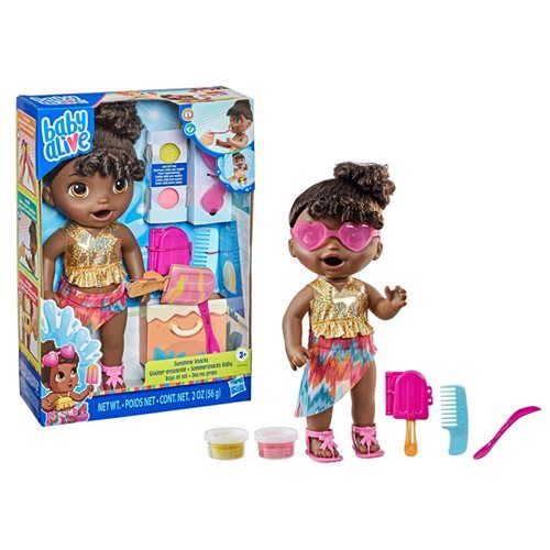 Photo 1 of Baby Alive Sunshine Snacks Doll Eats and Poops Waterplay Doll Black Hair