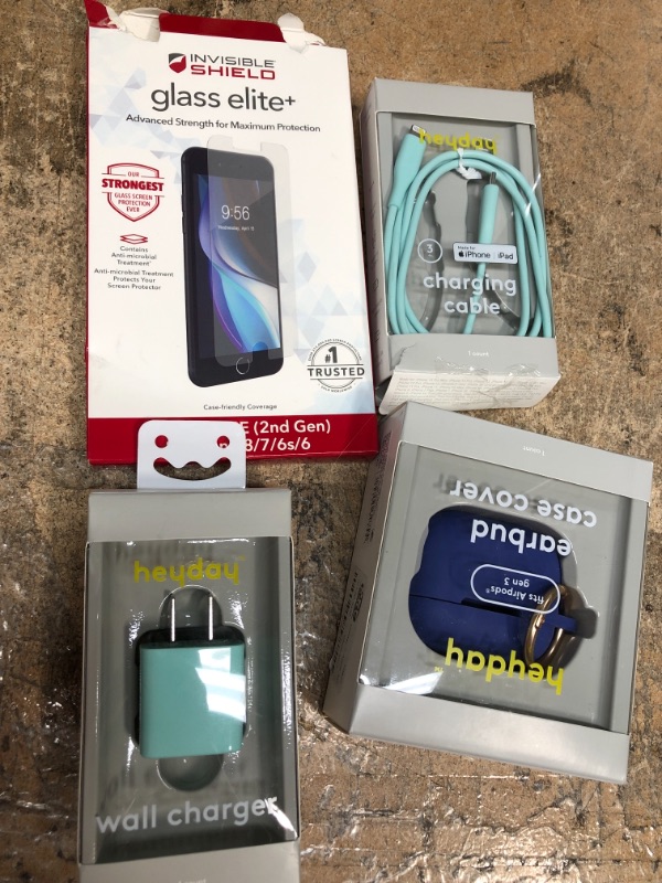 Photo 2 of ***Electronic accessories Bundle ***4 item***  wall charger/ charger cable , glass elite, earbud case