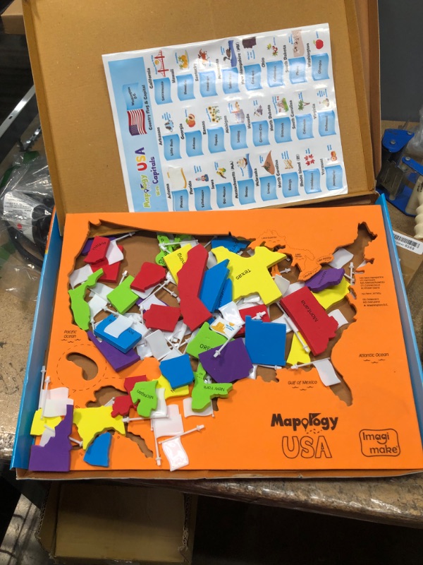 Photo 2 of Imagimake: Mapology World with Flags & Capitals- with Country Shaped Pieces- Jigsaw Puzzle and Educational Toy for Boys and Girls Above 5 Years- Excellent Birthday Gift
